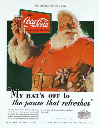 Ο άγιος Βασίλης σε εξώφυλλο της Coca Cola.