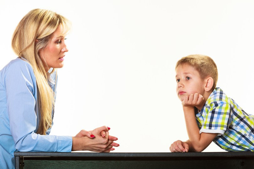 bigstock Mother Talking With Son Child 83206901